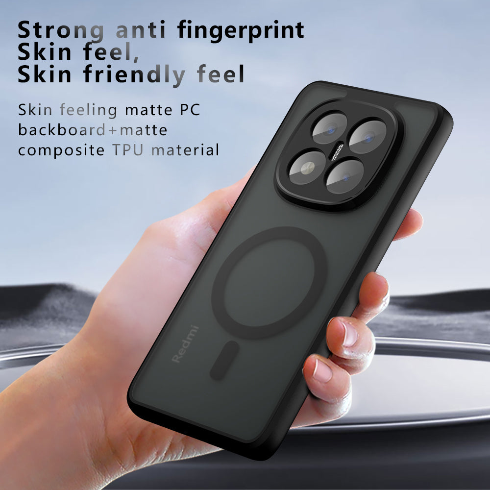 MagSafe-Hülle für Xiaomi Redmi Note 14 Pro+ 5G, Techsuit, PureFrost, Satin Schwarz