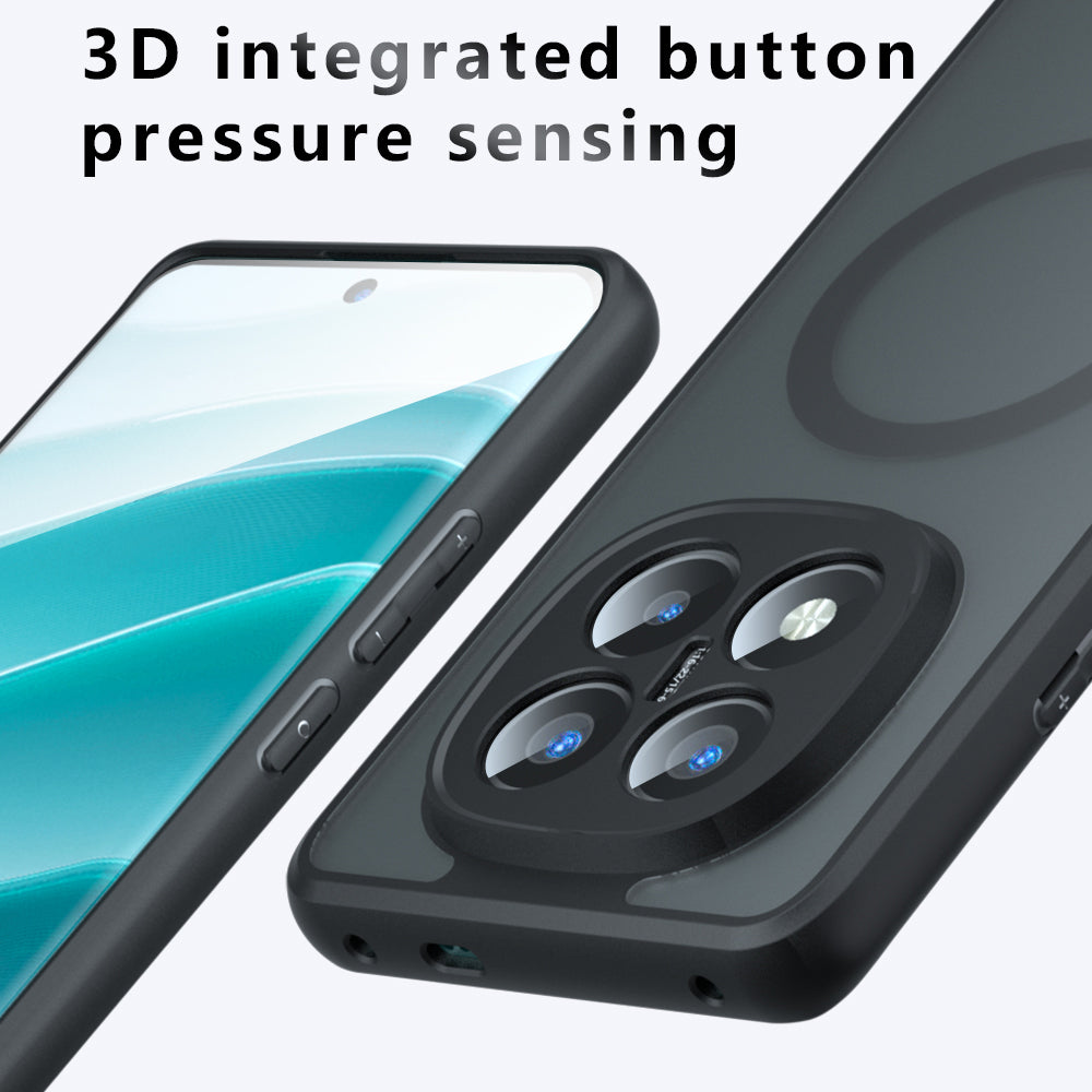 MagSafe-Hülle für Xiaomi Redmi Note 14 Pro+ 5G, Techsuit, PureFrost, Satin Schwarz