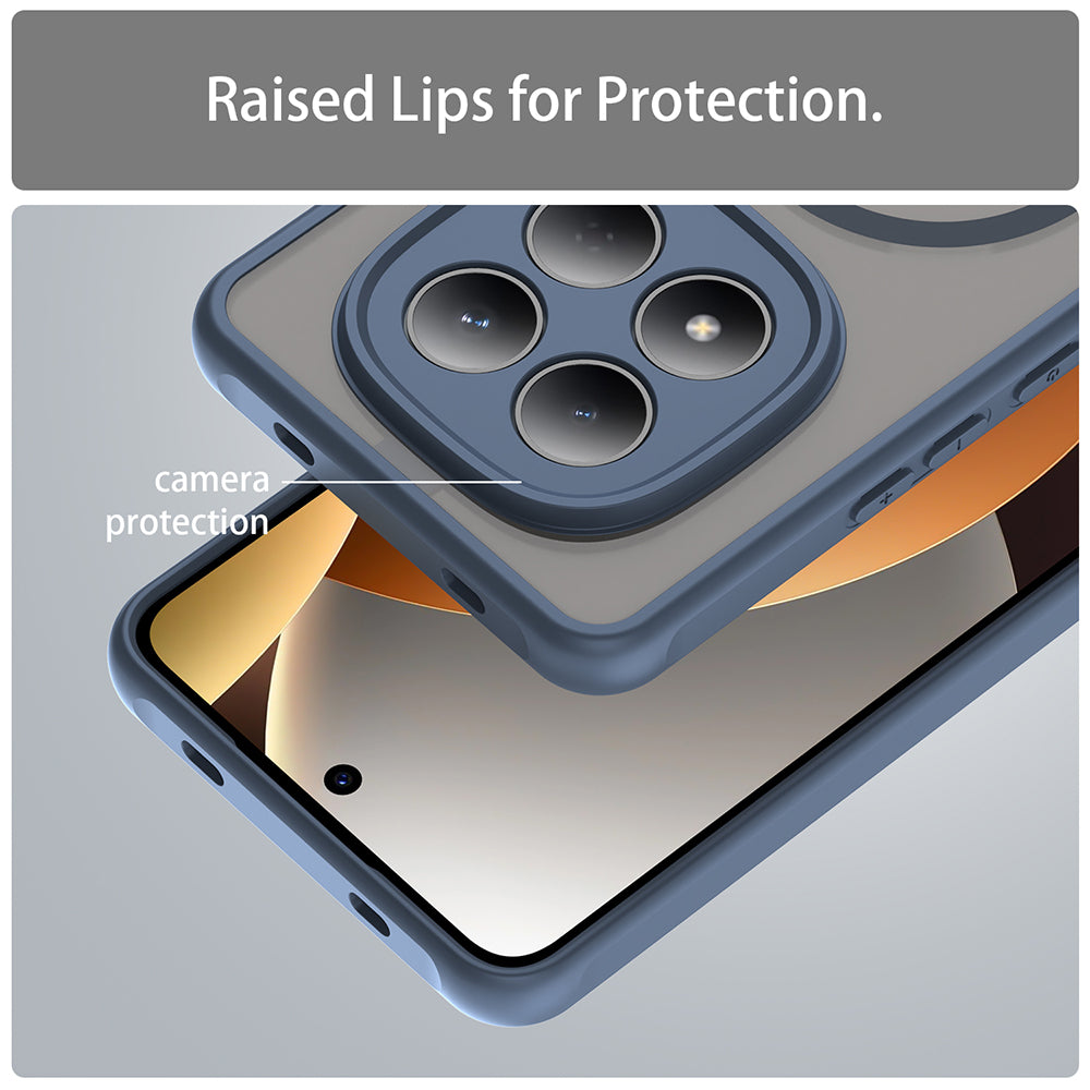 MagSafe Hülle für Xiaomi Redmi Note 15 Pro 4G, Techsuit, HaloFrost II, Marineblau