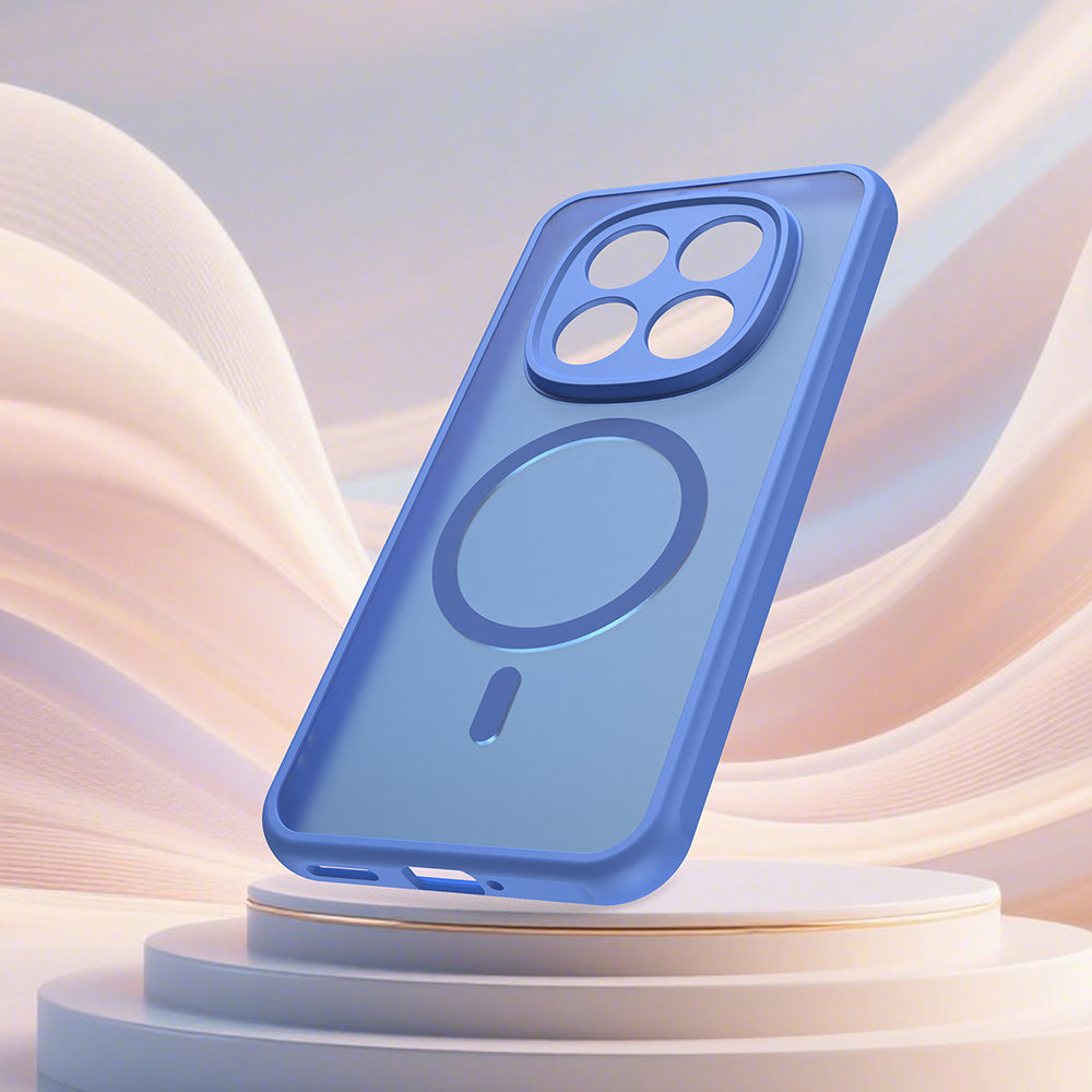 MagSafe Hülle für Xiaomi Redmi Note 15 Pro 5G, Techsuit, HaloFrost II, Blau