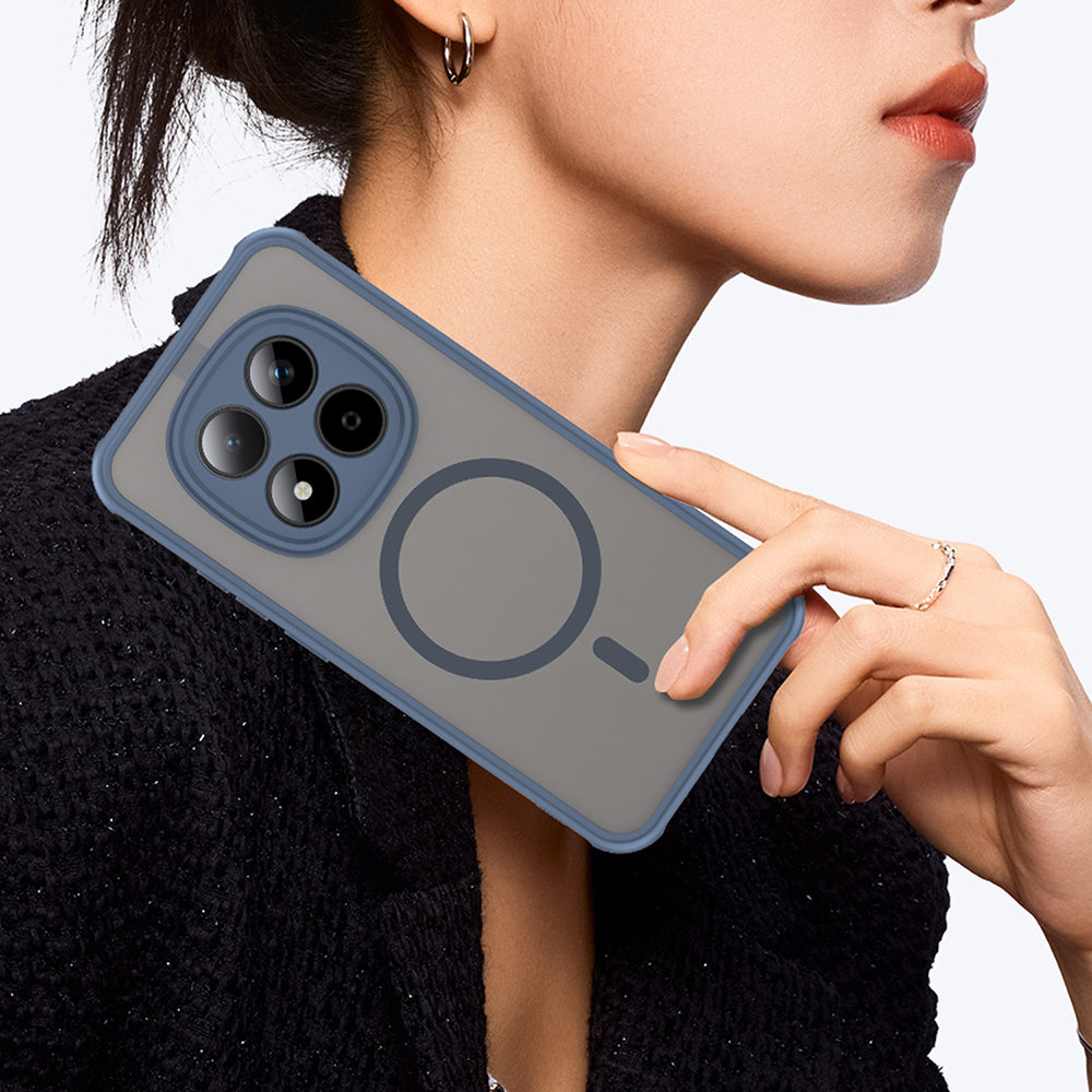 MagSafe Case for Xiaomi Redmi Note 15 Pro 5G, Techsuit, HaloFrost II, Navy Blue