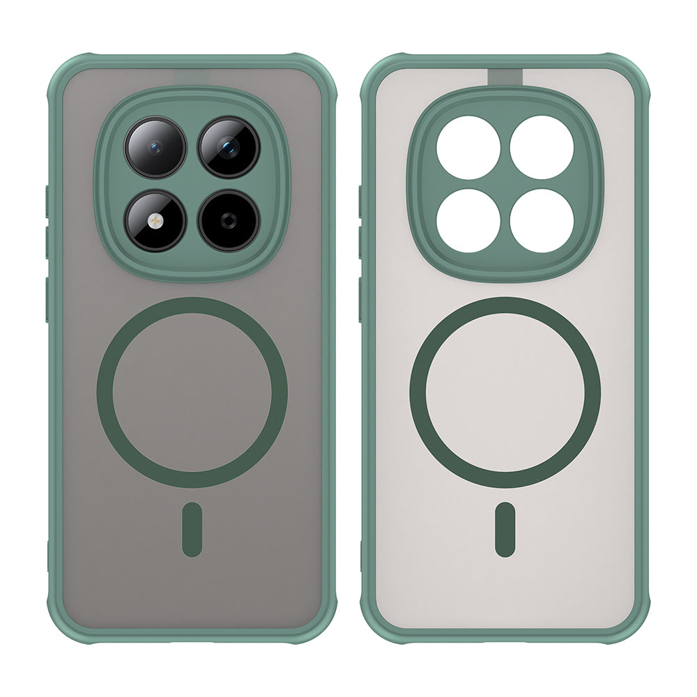 MagSafe Hülle für Xiaomi Redmi Note 15 Pro 5G, Techsuit, HaloFrost II, Grün