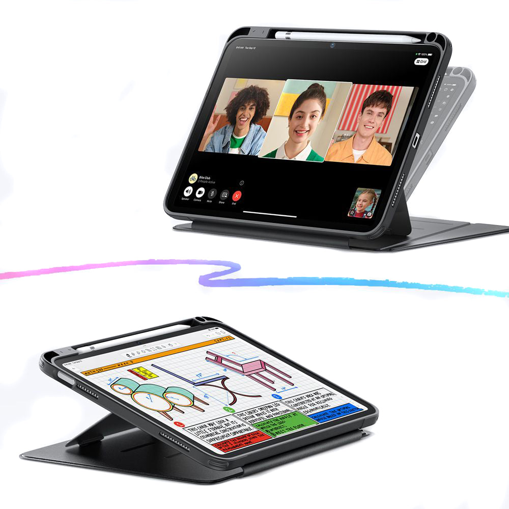 Hülle für Apple iPad Air 11 (2026) / iPad Air 11 (2025) / Air 11 (2024) / Air (2022) / Air (2020), ESR, Flip Hybrid, Schwarz