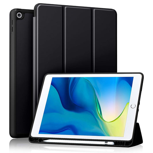 Hülle für Apple iPad 10.2 (2021) / 10.2 (2020) / 10.2 (2019), Techsuit, Flex Trifold, Schwarz