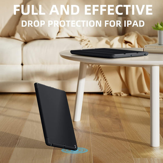 Hülle für Apple iPad 10.2 (2021) / 10.2 (2020) / 10.2 (2019), Techsuit, Flex Trifold, Schwarz