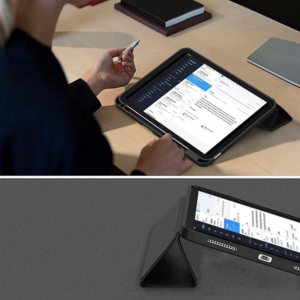Hülle für Apple iPad (2025) / (2022), Techsuit, Flex Trifold, Rosa