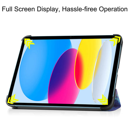 Hülle für Apple iPad (2025) / (2022), Techsuit, FoldPro Unicorn, Mehrfarbig