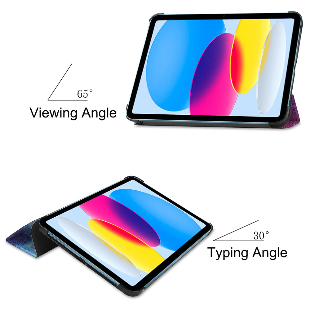 Hülle für Apple iPad (2025) / (2022), Techsuit, FoldPro Unicorn, Mehrfarbig