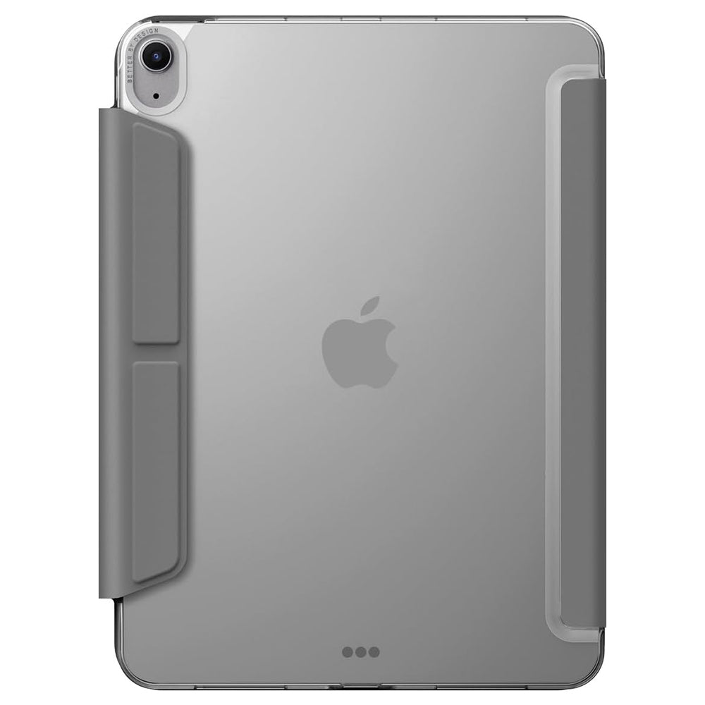 Hülle für Apple iPad (2025), UNIQ, Camden Click, Grau