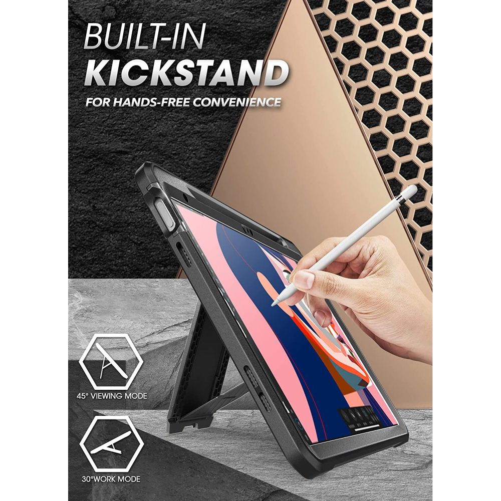 Hülle für Apple iPad (2025) / iPad (2022), Supcase, Unicorn Beetle Pro, Schwarz