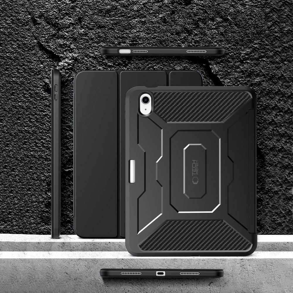 Hülle für Apple iPad (2025) / iPad (2022), Tech-Protect, Endurance, Schwarz