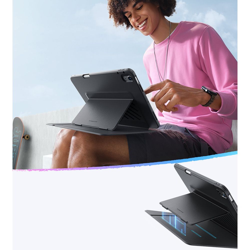 Hülle für Apple iPad Air 11 (2026) / iPad Air 11 (2025) / Air 11 (2024) / Air (2022) / Air (2020), ESR, Flip Hybrid, Schwarz