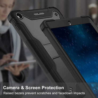 Hülle für Apple iPad 9.7 (2018) / 9.7 (2017), Techsuit, Rugged TabShell, Schwarz