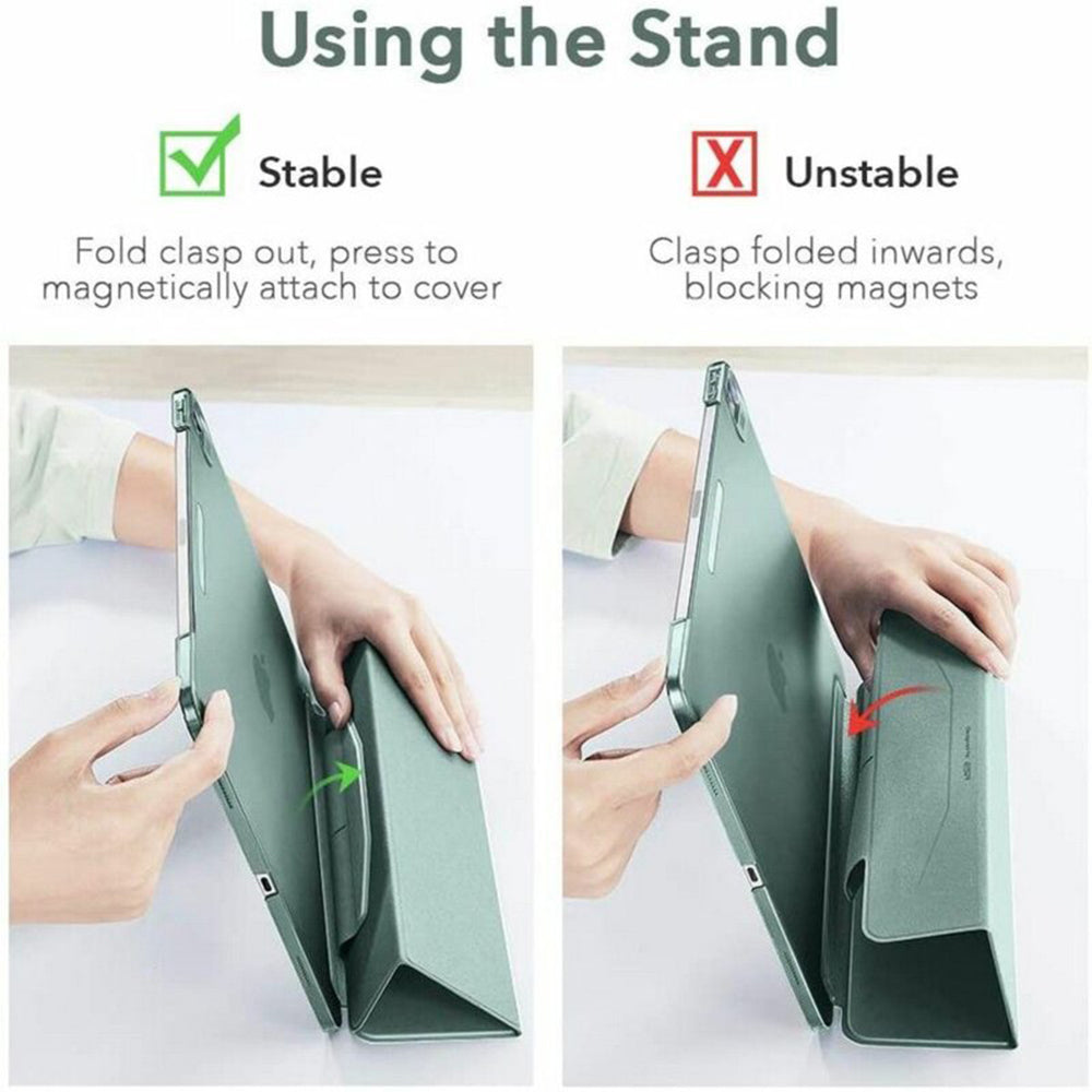 Hülle für Apple iPad Air 11 (2025) / Air 11 (2024) / Air (2022) / Air (2020), ESR, Ascend Trifold, Satin Grün