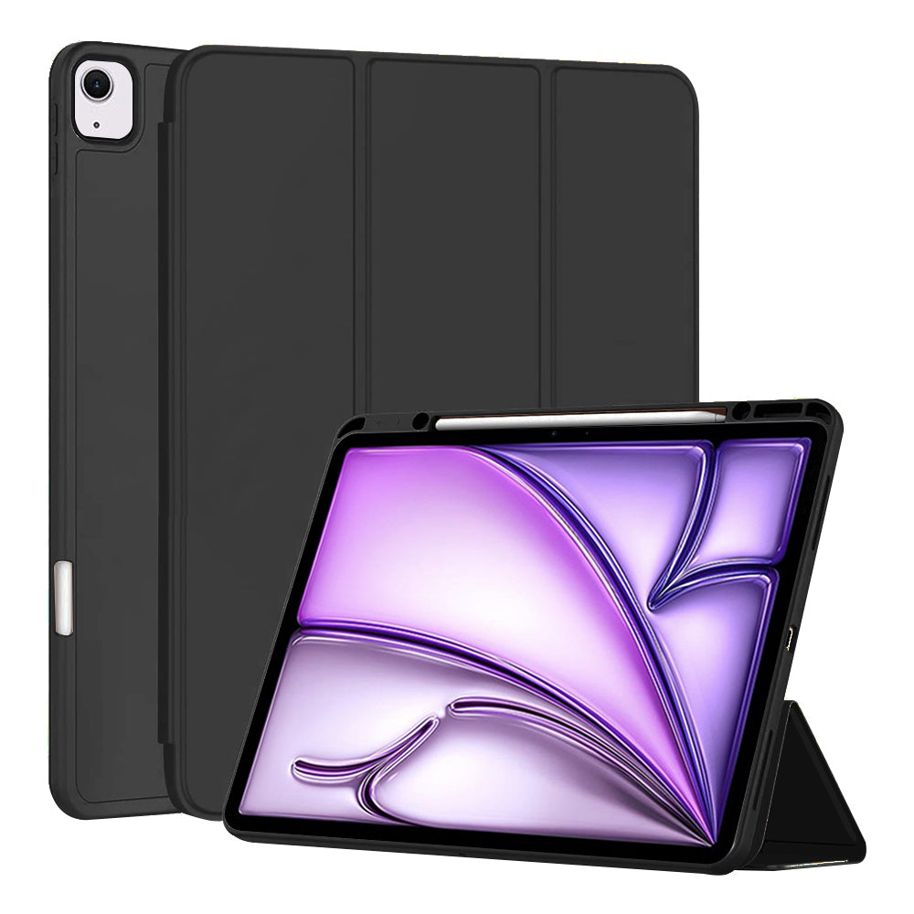 Hülle für Apple iPad Air 13 (2026) / Air 13 (2025) / Air 13 (2024), Techsuit, Flex Trifold, Schwarz