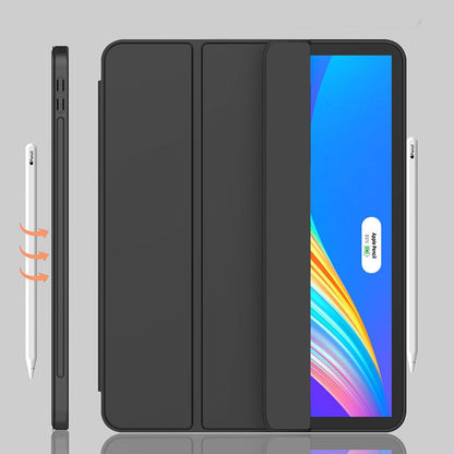 Hülle für Apple iPad Pro 12.9 (2022) / Pro 12.9 (2021) / Pro 12.9 (2020) / Pro 12.9 (2018), Techsuit, Flex Trifold, Schwarz