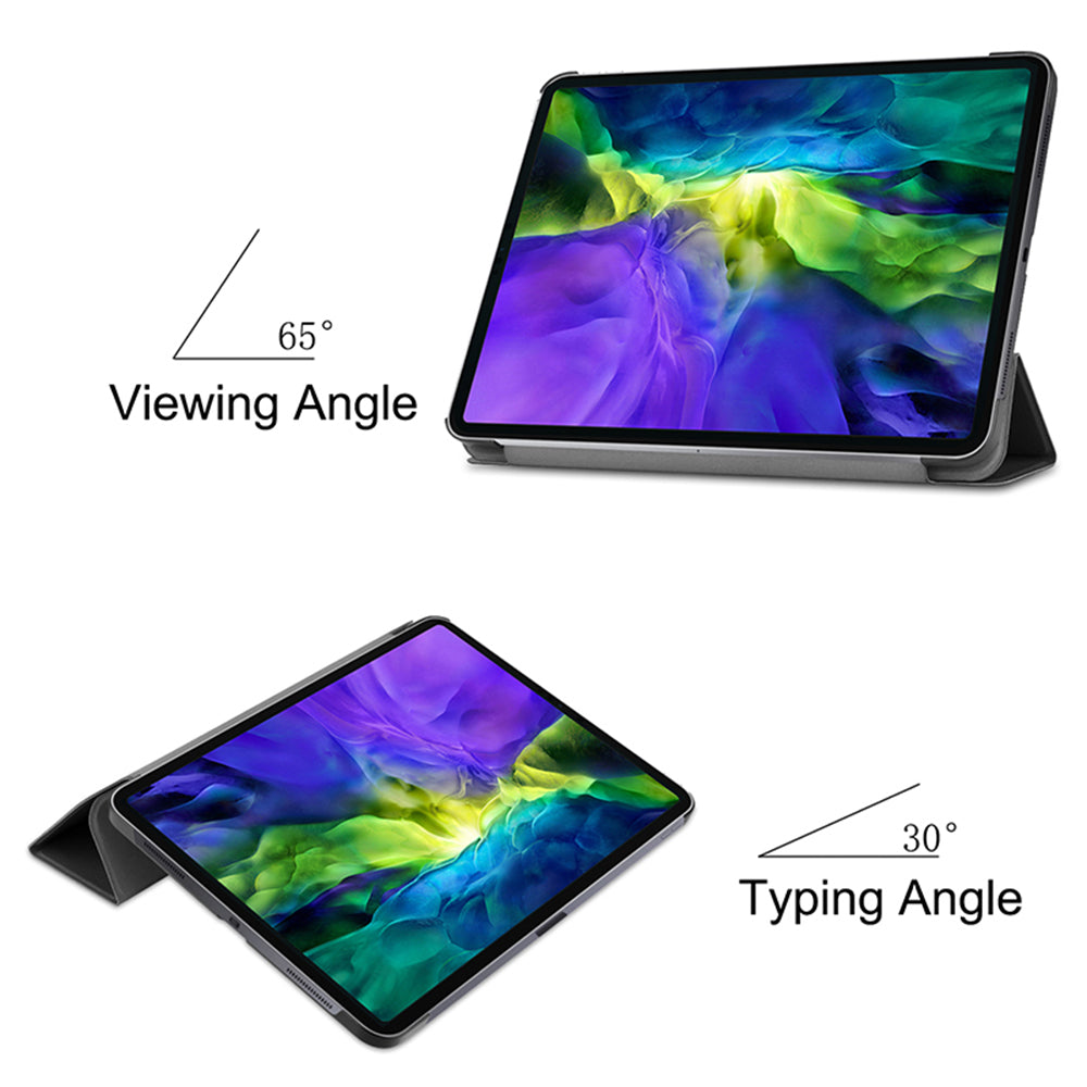 Hülle für Apple iPad Pro 12.9 (2022) / Pro 12.9 (2021) / Pro 12.9 (2020) / Pro 12.9 (2018), Techsuit, FoldPro, Schwarz