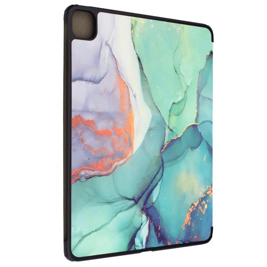 Hülle für Apple iPad Pro 13 (2024), Techsuit, FoldPro Green Time, Mehrfarbig