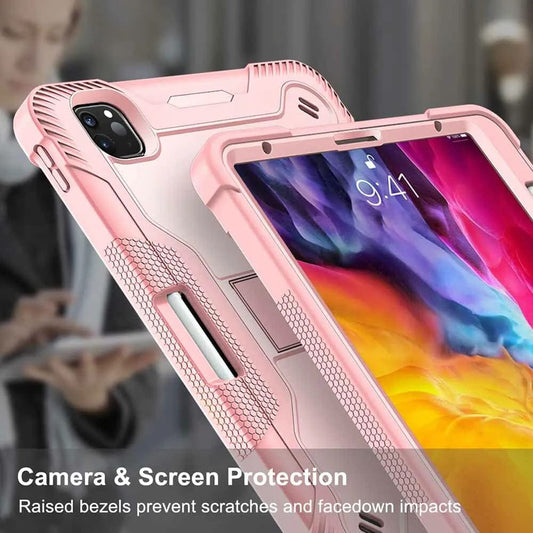 Hülle für Apple iPad Pro 13 (2024), Techsuit, Rugged TabShell, Rosa
