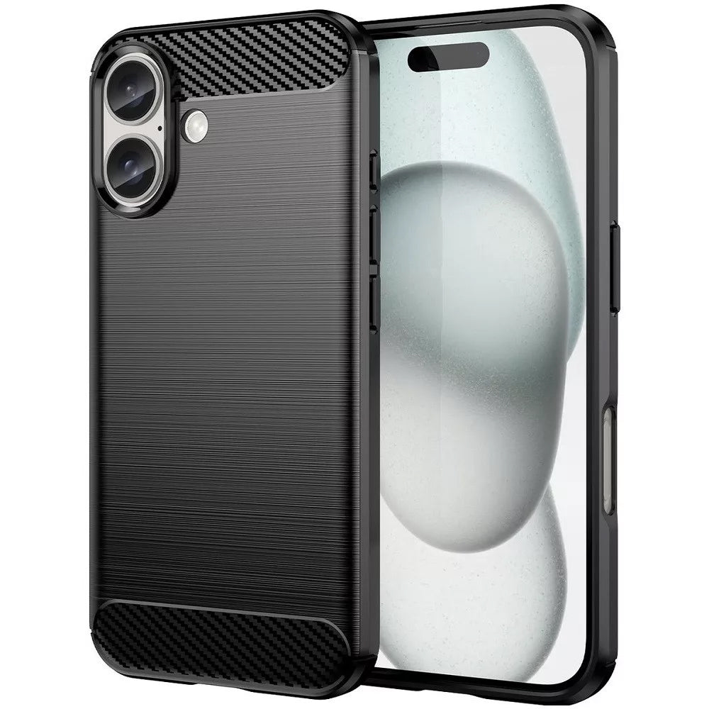 Hülle für Apple iPhone 16 Plus, OEM, Carbon, Schwarz