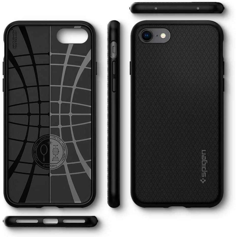 Case for Apple iPhone SE (2022) / SE (2020) / 8 / 7, Spigen, Liquid Air, Black 042CS20511