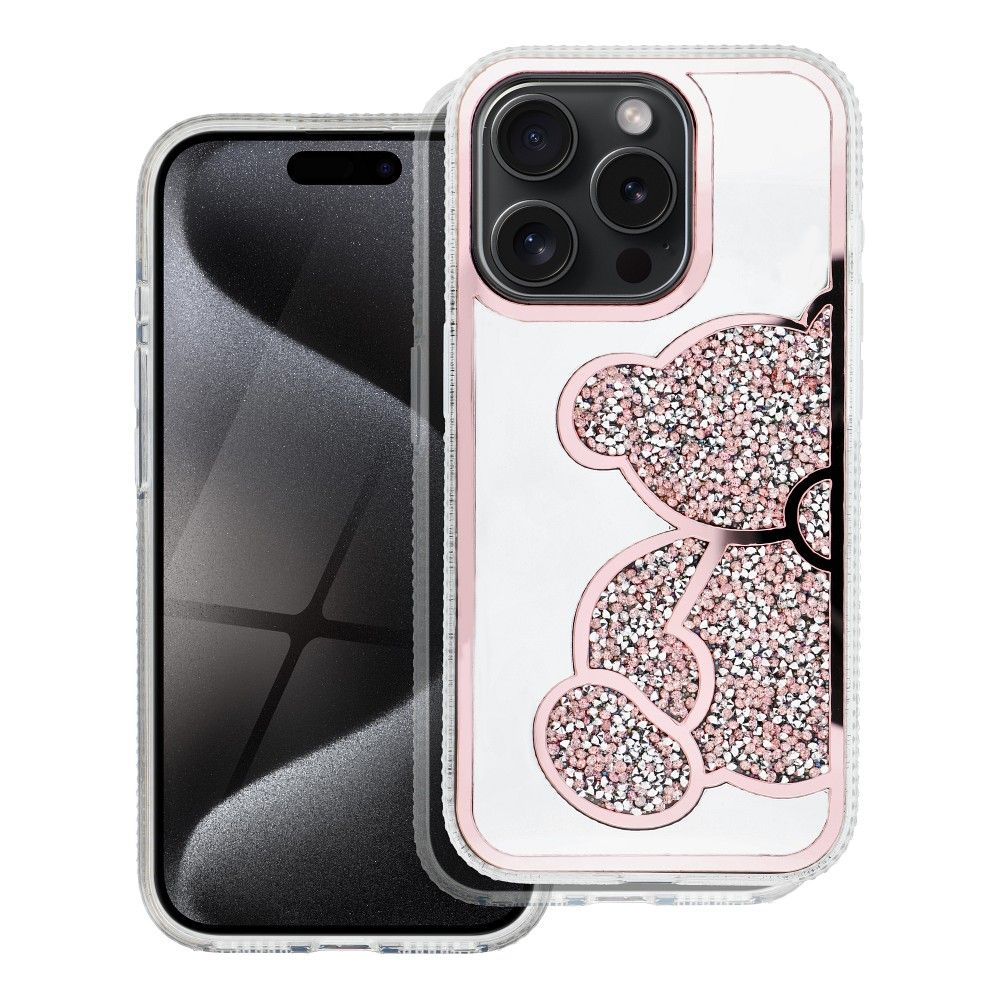 Hülle für Apple iPhone 17e / 16e, OEM, Teddy Bear, Rosa