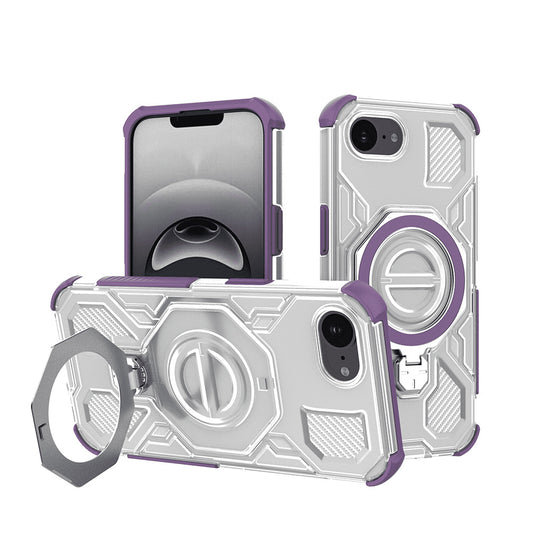 Hülle für Apple iPhone 17e / 16e, Techsuit, Carbon Shield Pro, Lila