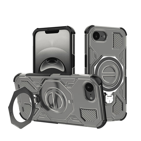 Hülle für Apple iPhone 17e / 16e, Techsuit, Carbon Shield Pro, Rauchgrau