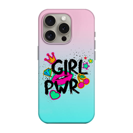 Hülle für Apple iPhone 16 Pro, Perfect Case, LOVE-Splash Girl Power, Mehrfarbig