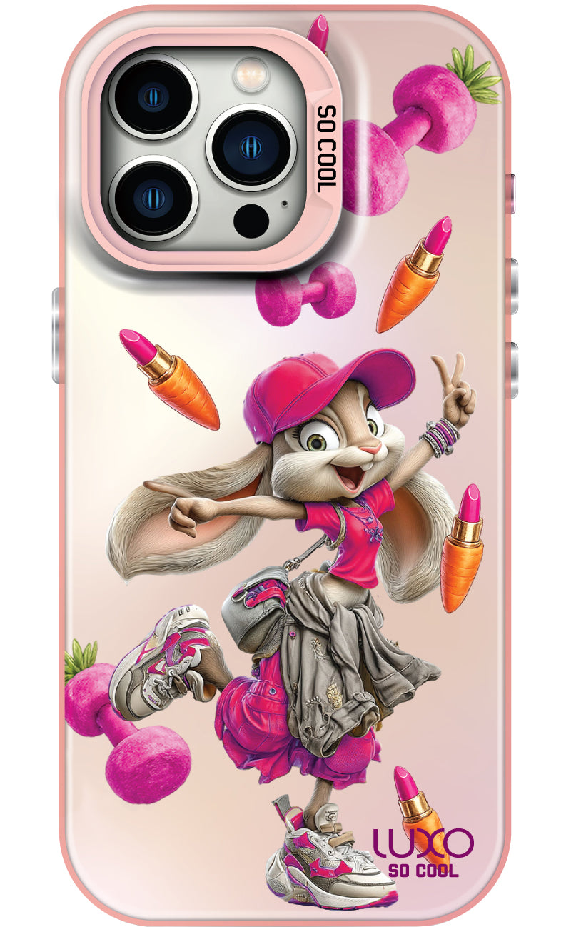 Hülle für Apple iPhone 16 Plus, LUXO So CooL, ArcadiA Rabbit, Mehrfarbig