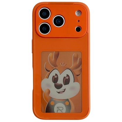 Hülle für Apple iPhone 17 Pro, OEM, individuell gestaltetes E-Ink-Display, Orange