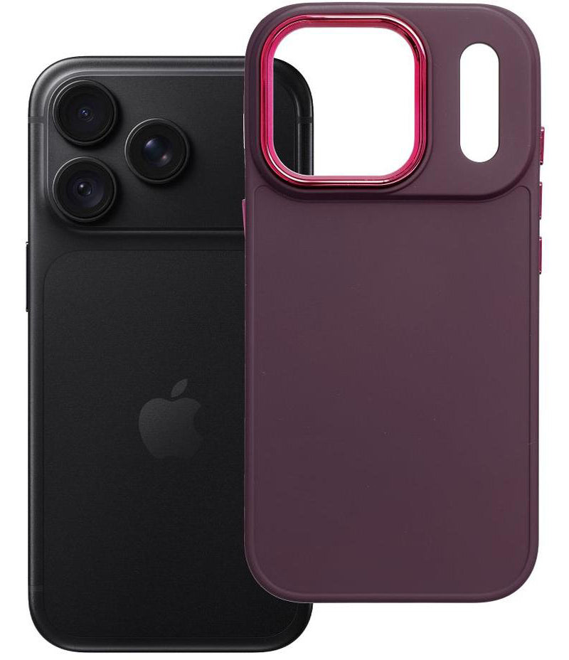 Hülle für Apple iPhone 18 Pro / iPhone 17 Pro, OEM, Frame, Weinrot
