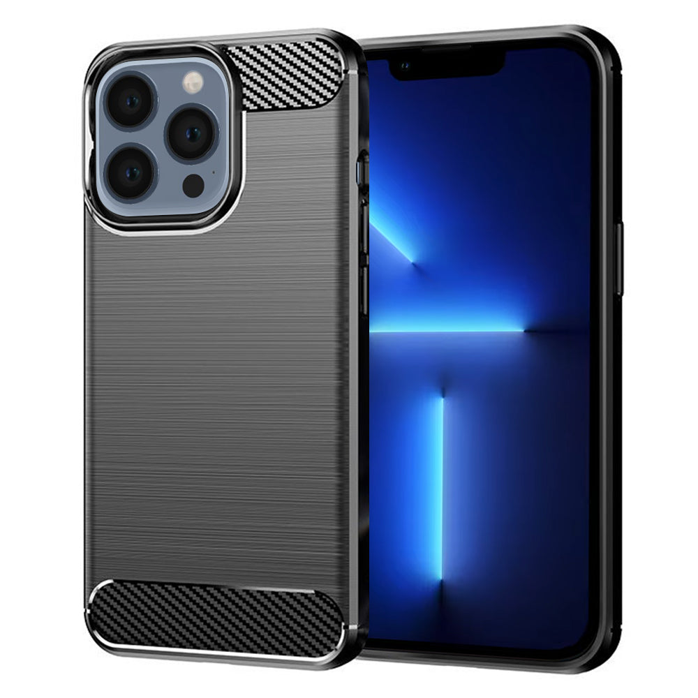Hülle für Apple iPhone 13 Pro Max, Techsuit, Carbon, Schwarz