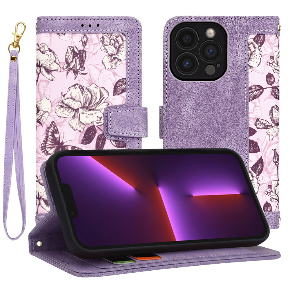 Hülle für Apple iPhone 13 Pro, Techsuit, FlipCraft, Lila