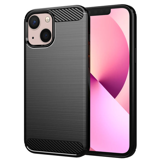 Hülle für Apple iPhone 13, Techsuit, Carbon, Schwarz