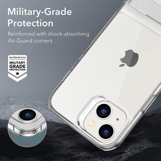 Case for Apple iPhone 14 Plus, ESR, Air Shield Boost Kickstand, Transparent
