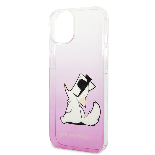 Hülle für Apple iPhone 14 Plus, Karl Lagerfeld, Choupette Fun, Rosa