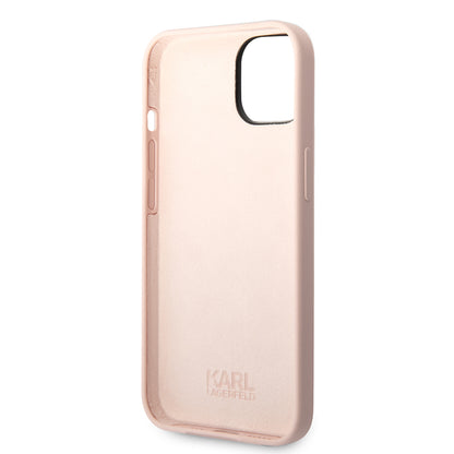 Hülle für Apple iPhone 14 Plus, Karl Lagerfeld, Silicone Karl's Head, Rosa