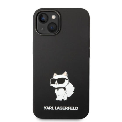 Hülle für Apple iPhone 14 Plus, Karl Lagerfeld, Silicone Choupette, Schwarz