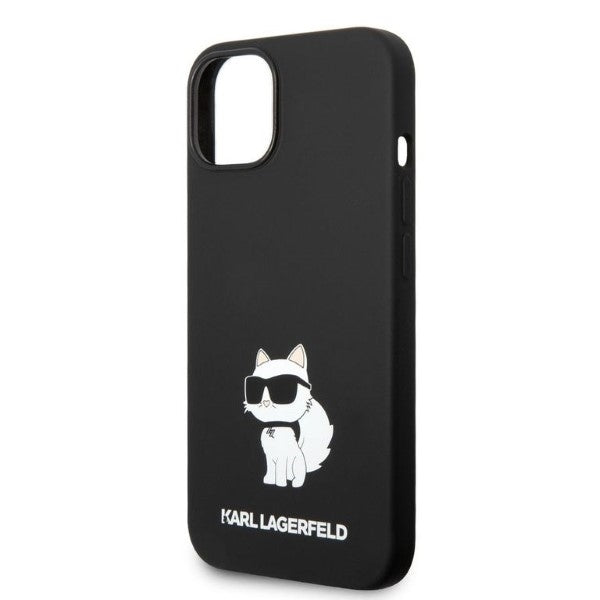 Hülle für Apple iPhone 14 Plus, Karl Lagerfeld, Silicone Choupette, Schwarz