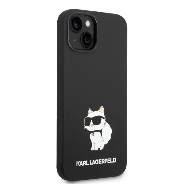 Hülle für Apple iPhone 14 Plus, Karl Lagerfeld, Silicone Choupette, Schwarz