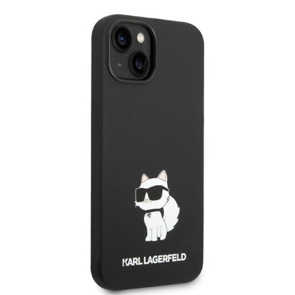 Hülle für Apple iPhone 14 Plus, Karl Lagerfeld, Silicone Choupette, Schwarz