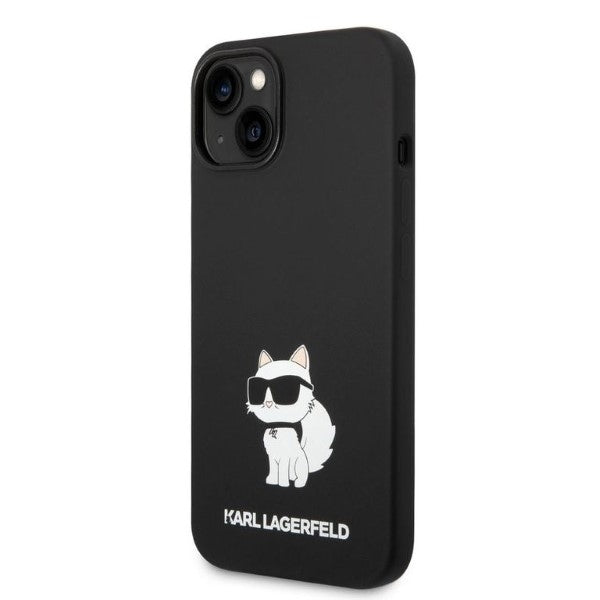 Hülle für Apple iPhone 14 Plus, Karl Lagerfeld, Silicone Choupette, Schwarz