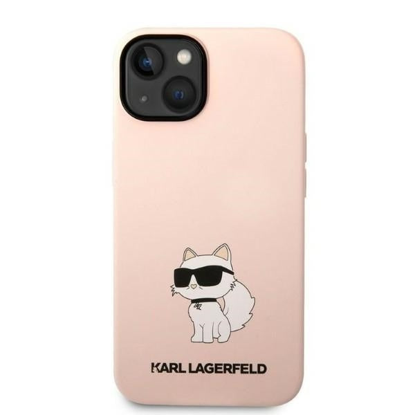 Hülle für Apple iPhone 14 Plus, Karl Lagerfeld, Silicone Choupette, Rosa