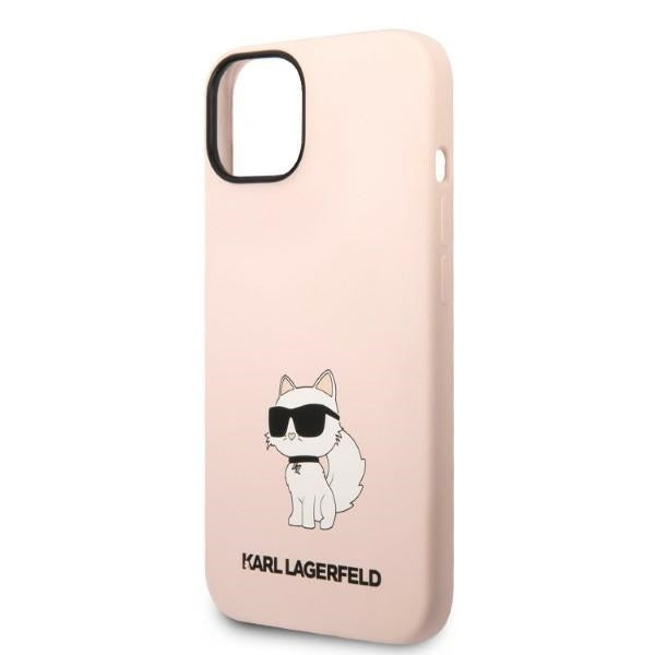 Hülle für Apple iPhone 14 Plus, Karl Lagerfeld, Silicone Choupette, Rosa