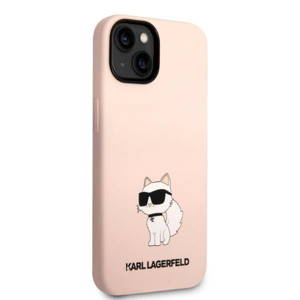 Hülle für Apple iPhone 14 Plus, Karl Lagerfeld, Silicone Choupette, Rosa