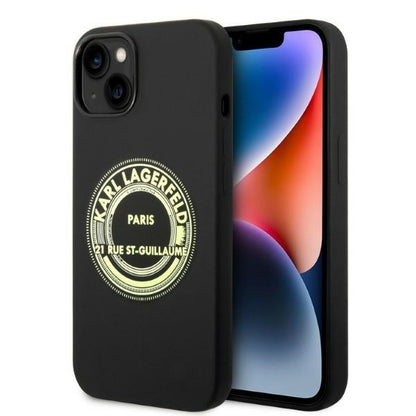 Hülle für Apple iPhone 14 Plus, Karl Lagerfeld, Silikon RSG, Schwarz