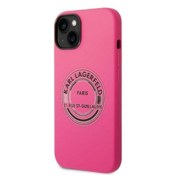 Hülle für Apple iPhone 14 Plus, Karl Lagerfeld, Silikon RSG, Rosa