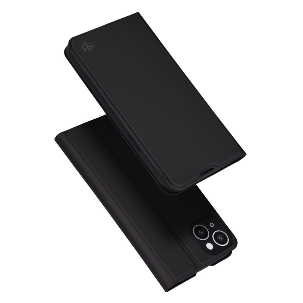 Hülle für Apple iPhone 14 Plus, Techsuit, Magskin Book, Schwarz