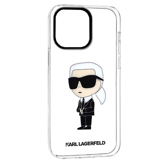 Hülle für Apple iPhone 14 Pro Max, Karl Lagerfeld, Ikonik Karl, Transparent